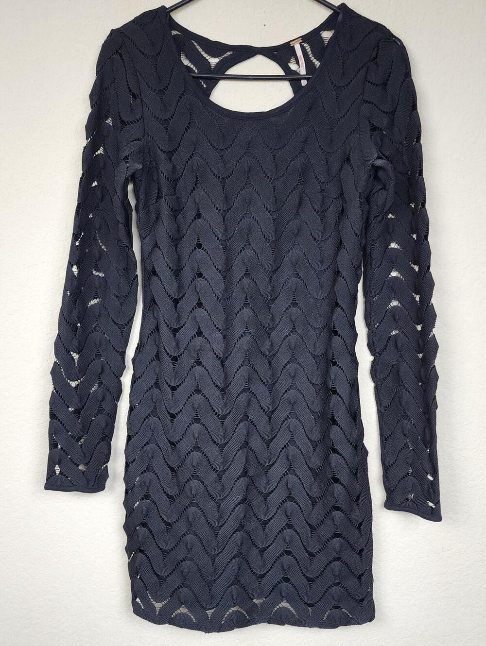 Free People Long Sleeve XS Black Dress